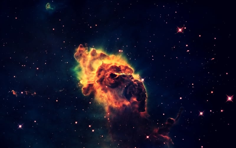 Starry Night Sky with Falling Star